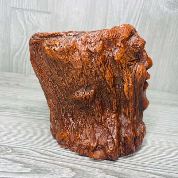 Vintage Matchless Candle Holder Sculpted Clay Tree Face 1975 Jason Christoble - Picture 11 of 16